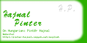 hajnal pinter business card